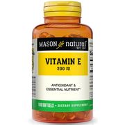 Vitamin E 200 IU, 100 Softgels, Mason Natural
