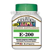 Vitamin E 200 IU 110 Softgels, 21st Century Health Care