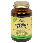Vitamin E 200 IU Vegetarian (200 IU d-Alpha Tocopherols & Mixed Tocopherols), 100 Softgels, Solgar