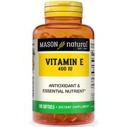 Vitamin E 400 IU, 100 Softgels, Mason Natural