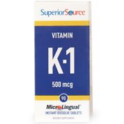 Vitamin K1 500 mcg, 90 Instant Dissolve Tablets, Superior Source