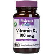 Vitamin K2 100 mcg, 50 Vcaps, Bluebonnet Nutrition