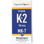 Vitamin K2 100 mcg (MK7), 60 Instant Dissolve Tablets, Superior Source