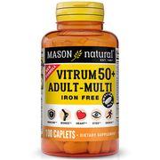 Vitrum 50+ Adult-Multi, Iron Free, 100 Caplets, Mason Natural