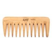 W2 Dark Bamboo Wide Tooth Style Grooming Comb, 1 ct, Bass Brushes