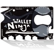 Wallet Ninja Multi Tool, Credit Card Size Steel Pocket Tool