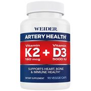 Weider Artery Health with Vitamin K2 Plus D3, 90 Veggie Caps