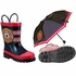 Boys Rainboot & Umbrella Set - Fireman