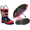 Boys Rainboot & Umbrella Set - Fireman