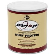 Whey To Go Protein Powder - Natural Chocolate Cocoa Bean Flavor, 41 oz, Solgar