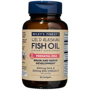 Wild Alaskan Fish Oil - Prenatal DHA, 60 Softgels, Wiley's Finest