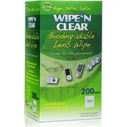 Wipe 'N Clear Biodegradable Lens Wipe, Anti-Streak, 225 Wipes (Great for Eyewear & Glass Screens)