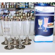 WNA Reflections Plastic Champagne Glasses 5 oz, 8 Glasses
