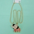 Women Fashion Rhinestone Bling Long Sweater Necklace - Pink & White Elephant