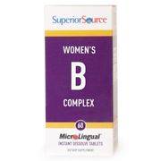 Women's B Complex with Extra B-12 & Folic Acid, 60 Instant Dissolve Tablets, Superior Source