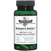 Women's Phase I, Premenstrual Support, 60 Vegetarian Capsules, Vitanica
