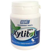 Xylitol Mints, Peppermint, 180 Pieces/Bottle, Epic Dental (Epic Xylitol)