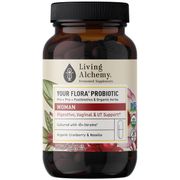 Your Flora Probiotic Woman: Digestive, Vaginal & UT Support, 60 Vegan Capsules, Living Alchemy