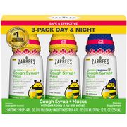 Zarbee's Naturals Children's Cough & Mucus Syrup, Day & Night, 3 Bottles