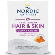 Zero Sugar Hair & SKin Gummy Chews, 27 Count, Nordic Naturals