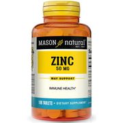 Zinc 50 mg, 100 Tablets, Mason Natural