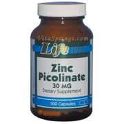 Zinc Picolinate 30 mg, 100 Capsules, LifeTime