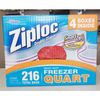 Double Zipper Heavy Duty Freezer Quart Bags