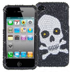 Apple iPhone 4S Skull Rhinestone Phone Case