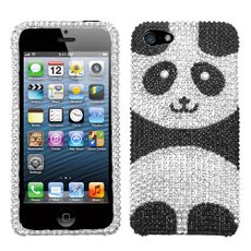 Apple iPhone 5|5s Panda Rhinestone Phone Case