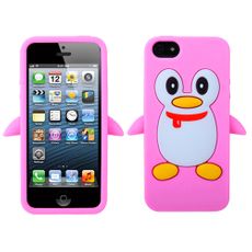 Apple iPhone 5|5s Pink Penguin Silicone Skin