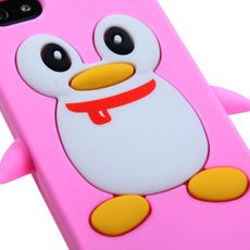 Apple iPhone 5|5s Pink Penguin Silicone Skin