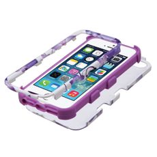 Apple iPhone 5|5s Purple Flower 2 Layer Tough Case