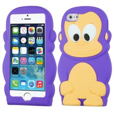 Apple iPhone 5|5s Purple Monkey Silicone Skin