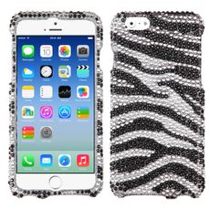 Apple iPhone 6 and iPhone 6s Zebra Rhinestone Phone Case