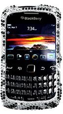 Blackberry 9370 Black Zebra Rhinestone Case