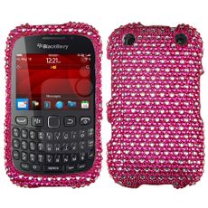 Blackberry Curve 9315 Pink Polka Dots Rhinestone Phone Case