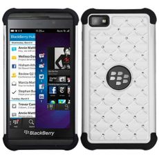 Blackberry Z10 Black and White 2 Layer Decorative Case
