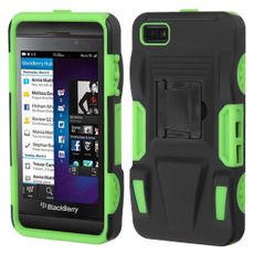 Blackberry Z10 Green and Black Armor Case