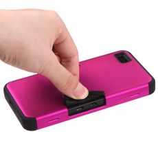 Blackberry Z10 Pink and Black 2 Layer Tough Case