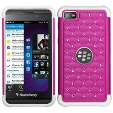 Blackberry Z10 Pink and White 2 Layer Decorative Case