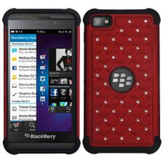 Blackberry Z10 Red and Black 2 Layer Decorative Case
