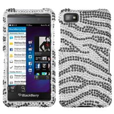 Blackberry Z10 Zebra Rhinestone Phone Case