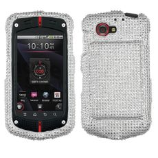 Casio G'zOne Commando 4G LTE Silver Rhinestone Phone Case