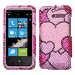 HTC Arrive Pink Heart Rhinestone Phone Case
