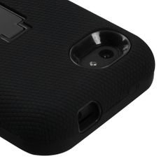 HTC First Black Double Protection Case W/ Stand