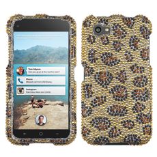 HTC First Camel Print Rhinestone Phone Case