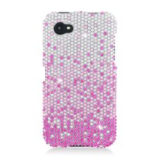 HTC First Pink Fade Rhinestone Phone Case