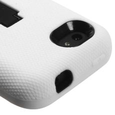 HTC First White Double Protection Case W/ Stand