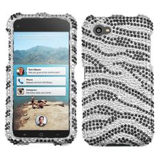 HTC First Zebra Rhinestone Phone Case
