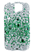 HTC MyTouch 3G Slide Rhinestone Green Splash Phone Case